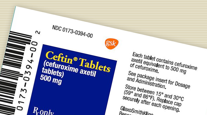 Ceftin (cefuroxime) tablets