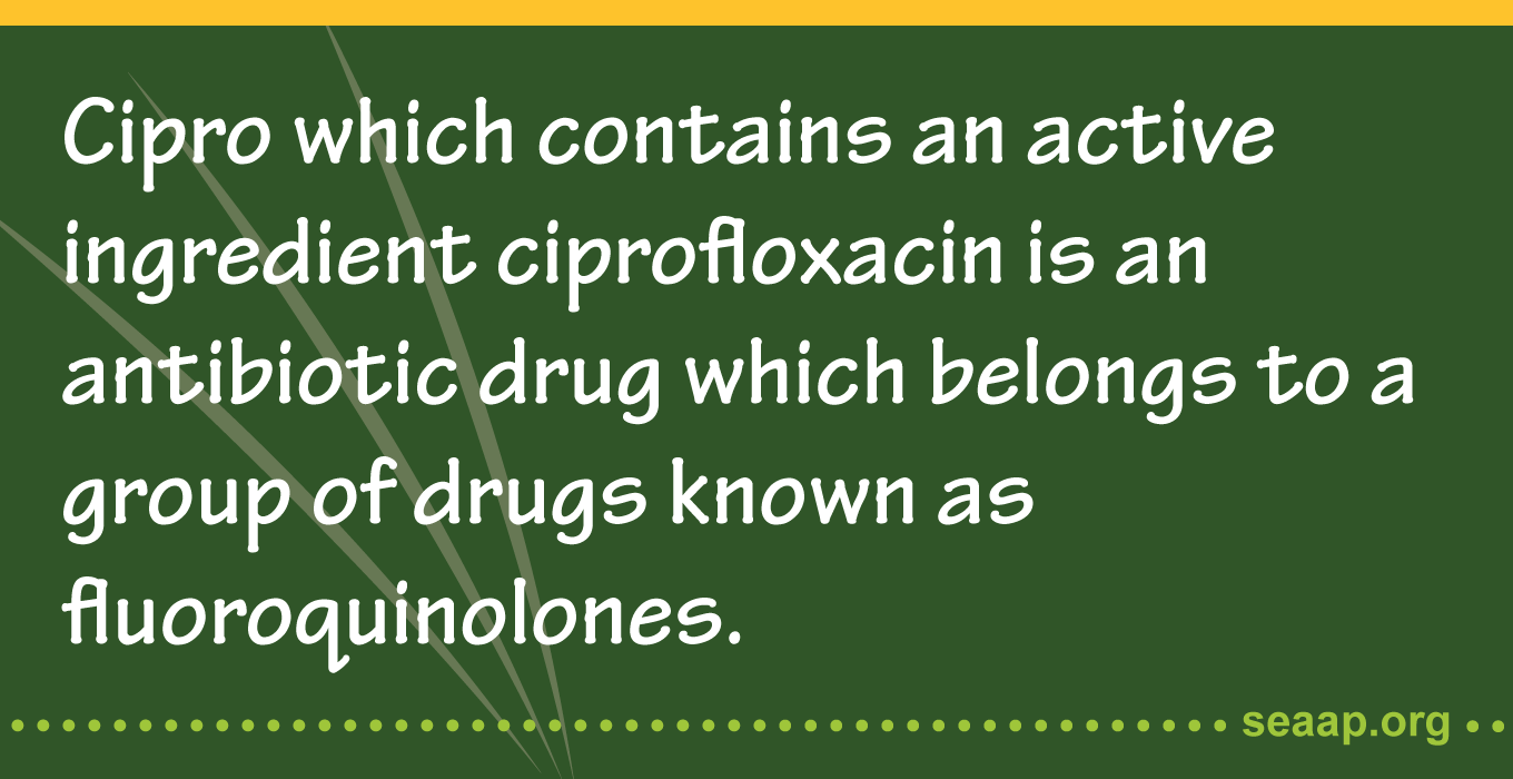 Cipro drug is available in tablet and oral suspension forms