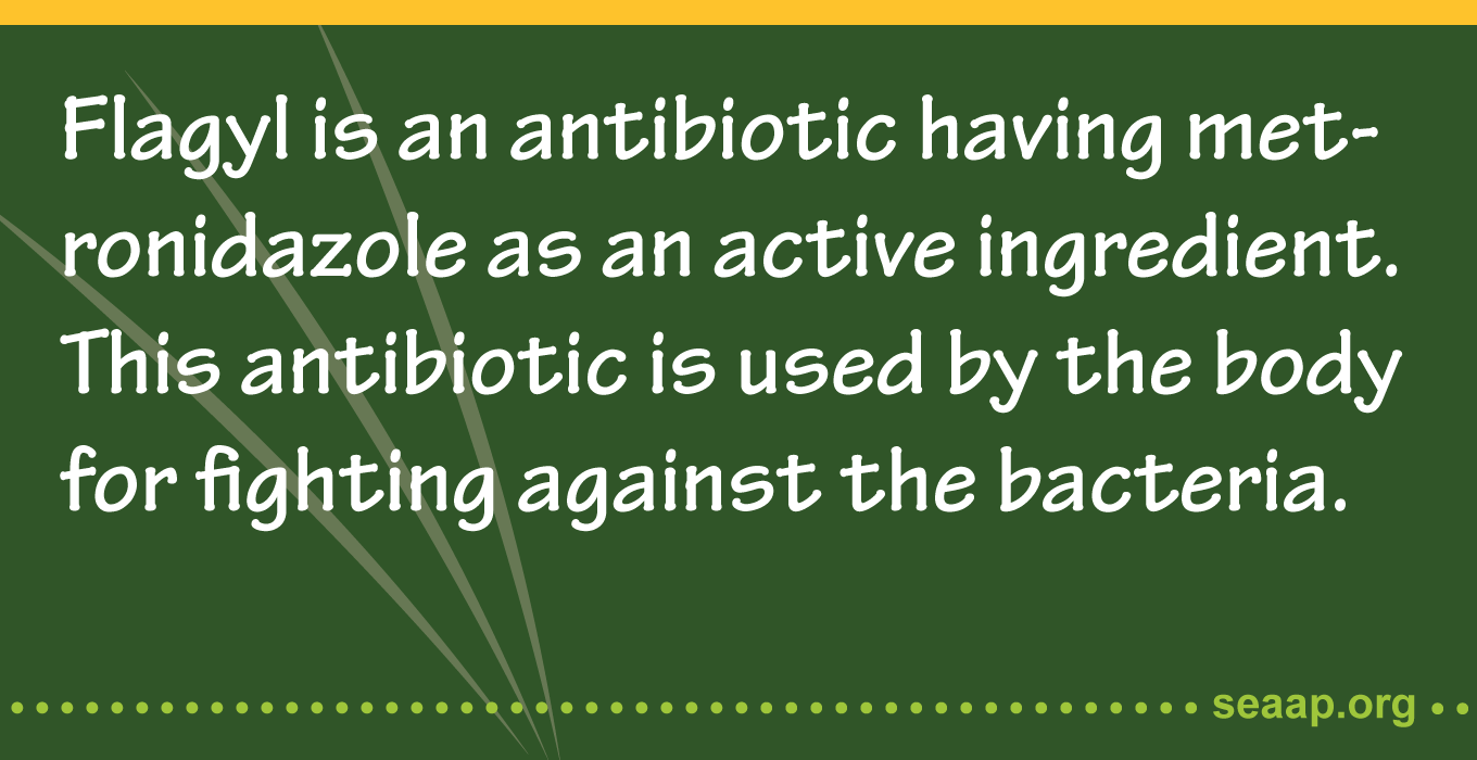 Flagyl is an antibiotic having metronidazole as an active ingredient